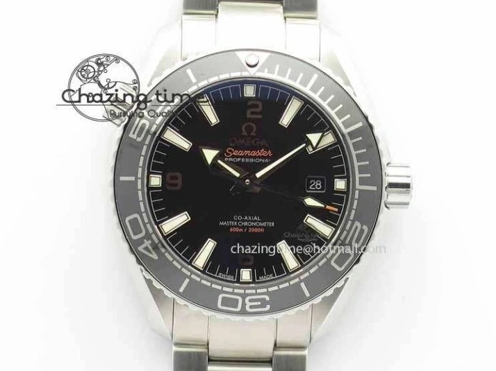 0308 Planet Ocean 2016 43.5mm SS OM 1:1 Best Edition Black Dial On SS Bracelet A Cozy 8162